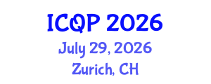 International Conference on Quantum Photonics (ICQP) July 29, 2026 - Zurich, Switzerland