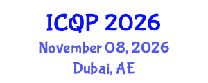 International Conference on Quantum Photonics (ICQP) November 08, 2026 - Dubai, United Arab Emirates