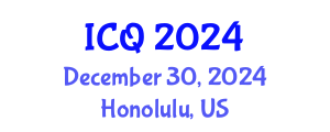 International Conference on Quran (ICQ) December 30, 2024 - Honolulu, United States