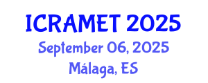 International Conference on Radar, Antenna, Microwave, Electronics and Telecommunications (ICRAMET) September 06, 2025 - Málaga, Spain