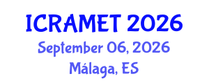 International Conference on Radar, Antenna, Microwave, Electronics and Telecommunications (ICRAMET) September 06, 2026 - Málaga, Spain