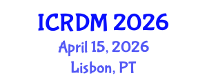 International Conference on Radiation Detection and Measurement (ICRDM) April 15, 2026 - Lisbon, Portugal