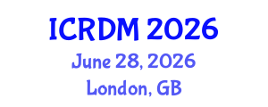 International Conference on Radiation Detection and Measurement (ICRDM) June 28, 2026 - London, United Kingdom