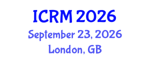 International Conference on Radiation Medicine (ICRM) September 23, 2026 - London, United Kingdom