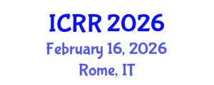 International Conference on Radiography and Radiotherapy (ICRR) February 16, 2026 - Rome, Italy International Conference on Radiography and Radiotherapy (ICRR) February 16, 2026 - Rome, Italy