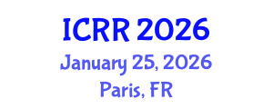 International Conference on Radiography and Radiotherapy (ICRR) January 25, 2026 - Paris, France