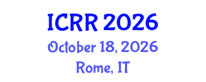 International Conference on Radiography and Radiotherapy (ICRR) October 18, 2026 - Rome, Italy International Conference on Radiography and Radiotherapy (ICRR) October 18, 2026 - Rome, Italy