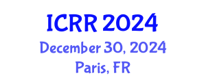 International Conference on Radiopharmacy and Radiopharmaceuticals (ICRR) December 30, 2024 - Paris, France