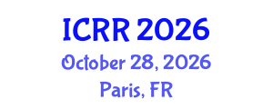 International Conference on Radiopharmacy and Radiopharmaceuticals (ICRR) October 28, 2026 - Paris, France