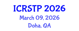 International Conference on Recent Studies in Theoretical Physics (ICRSTP) March 09, 2026 - Doha, Qatar International Conference on Recent Studies in Theoretical Physics (ICRSTP) March 09, 2026 - Doha, Qatar
