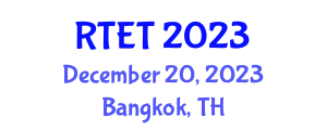 International Conference on Recent Trends in Engineering and Technology (RTET) December 20, 2023 - Bangkok, Thailand International Conference on Recent Trends in Engineering and Technology (RTET) December 20, 2023 - Bangkok, Thailand