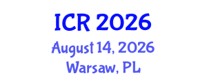 International Conference on Refrigeration (ICR) August 14, 2026 - Warsaw, Poland International Conference on Refrigeration (ICR) August 14, 2026 - Warsaw, Poland