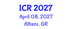 International Conference on Refrigeration (ICR) April 08, 2027 - Athens, Greece International Conference on Refrigeration (ICR) April 08, 2027 - Athens, Greece