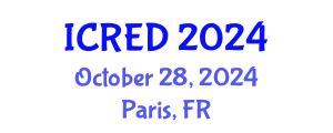International Conference on Regional Economic Development (ICRED) October 28, 2024 - Paris, France