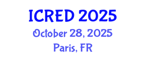 International Conference on Regional Economic Development (ICRED) October 28, 2025 - Paris, France