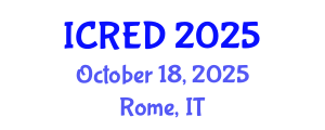 International Conference on Regional Economic Development (ICRED) October 18, 2025 - Rome, Italy