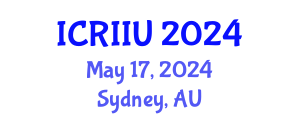 International Conference on Regional Integration and Intelligent Urbanism (ICRIIU) May 17, 2024 - Sydney, Australia