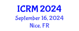 International Conference on Reliability and Maintainability (ICRM) September 16, 2024 - Nice, France