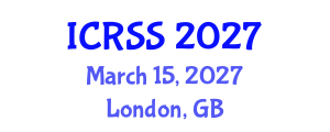 International Conference on Reliability and Structural Safety (ICRSS) March 15, 2027 - London, United Kingdom