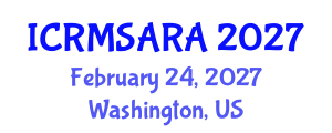 International Conference on Reliability, Maintainability, Safety Analysis and Risk Assessment (ICRMSARA) February 24, 2027 - Washington, United States International Conference on Reliability, Maintainability, Safety Analysis and Risk Assessment (ICRMSARA) February 24, 2027 - Washington, United States
