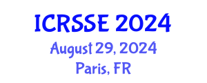 International Conference on Reliability, Safety and Security Engineering (ICRSSE) August 29, 2024 - Paris, France