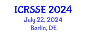 International Conference on Reliability, Safety and Security Engineering (ICRSSE) July 22, 2024 - Berlin, Germany