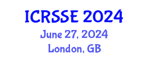 International Conference on Reliability, Safety and Security Engineering (ICRSSE) June 27, 2024 - London, United Kingdom