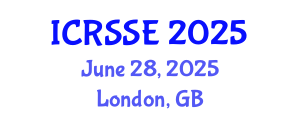 International Conference on Reliability, Safety and Security Engineering (ICRSSE) June 28, 2025 - London, United Kingdom