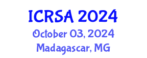 International Conference on Remote Sensing and Applications (ICRSA) October 03, 2024 - Madagascar, Madagascar