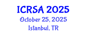International Conference on Remote Sensing and Applications (ICRSA) October 25, 2025 - Istanbul, Turkey