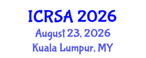 International Conference on Remote Sensing and Applications (ICRSA) August 23, 2026 - Kuala Lumpur, Malaysia