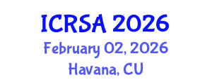 International Conference on Remote Sensing and Applications (ICRSA) February 02, 2026 - Havana, Cuba International Conference on Remote Sensing and Applications (ICRSA) February 02, 2026 - Havana, Cuba