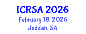 International Conference on Remote Sensing and Applications (ICRSA) February 18, 2026 - Jeddah, Saudi Arabia