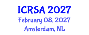 International Conference on Remote Sensing and Applications (ICRSA) February 08, 2027 - Amsterdam, Netherlands International Conference on Remote Sensing and Applications (ICRSA) February 08, 2027 - Amsterdam, Netherlands
