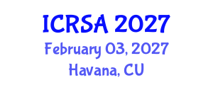 International Conference on Remote Sensing and Applications (ICRSA) February 03, 2027 - Havana, Cuba International Conference on Remote Sensing and Applications (ICRSA) February 03, 2027 - Havana, Cuba
