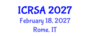International Conference on Remote Sensing and Applications (ICRSA) February 18, 2027 - Rome, Italy