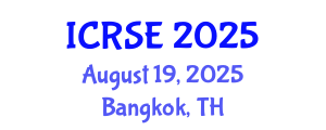 International Conference on Remote Sensing and Environment (ICRSE) August 19, 2025 - Bangkok, Thailand