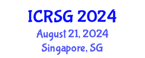 International Conference on Remote Sensing and Geographic Information (ICRSG) August 21, 2024 - Singapore, Singapore