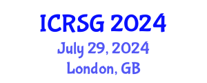 International Conference on Remote Sensing and Geoinformation (ICRSG) July 29, 2024 - London, United Kingdom