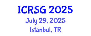 International Conference on Remote Sensing and Geoinformation (ICRSG) July 29, 2025 - Istanbul, Turkey