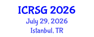 International Conference on Remote Sensing and Geoinformation (ICRSG) July 29, 2026 - Istanbul, Turkey