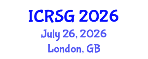 International Conference on Remote Sensing and Geoinformation (ICRSG) July 26, 2026 - London, United Kingdom