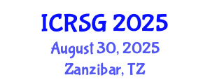 International Conference on Remote Sensing and Geomorphology (ICRSG) August 30, 2025 - Zanzibar, Tanzania