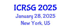 International Conference on Remote Sensing and Geomorphology (ICRSG) January 28, 2025 - New York, United States