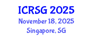 International Conference on Remote Sensing and Geomorphology (ICRSG) November 18, 2025 - Singapore, Singapore