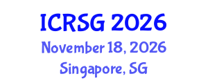 International Conference on Remote Sensing and Geomorphology (ICRSG) November 18, 2026 - Singapore, Singapore