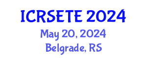 International Conference on Remote Sensing, Environment and Transportation Engineering (ICRSETE) May 20, 2024 - Belgrade, Serbia