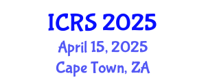 International Conference on Remote Sensing (ICRS) April 15, 2025 - Cape Town, South Africa