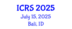 International Conference on Remote Sensing (ICRS) July 15, 2025 - Bali, Indonesia
