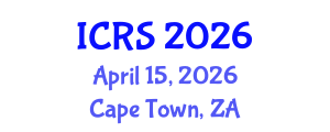 International Conference on Remote Sensing (ICRS) April 15, 2026 - Cape Town, South Africa